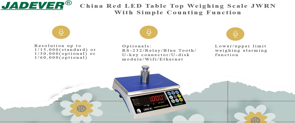 Porcellana Bilancia JWRN da tavolo a LED rosso con funzione di conteggio semplice