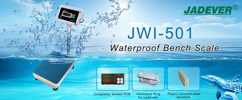 Jadever JWI-501 bilancia da banco impermeabile per frutti di mare IP68