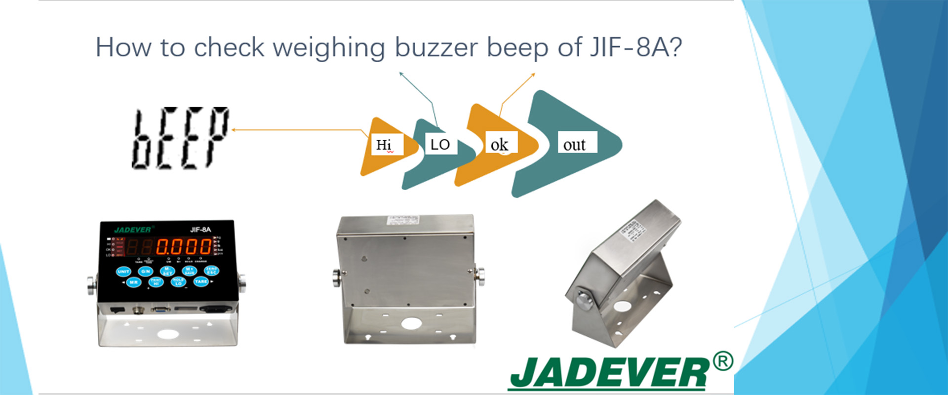Come controllare il segnale acustico del cicalino di pesatura di JIF-8A?

