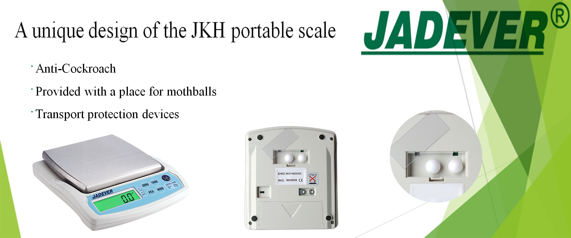 Un design unico della bilancia portatile JKH
