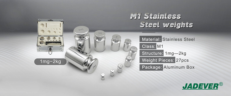 JADEVER M1 standard in acciaio inossidabile pesa 1mg-2kg per la calibrazione