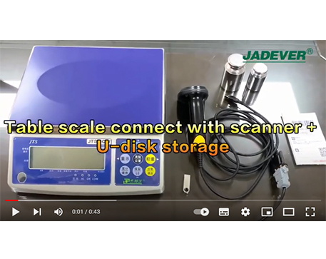  Jadever Bilancia da tavolo JWQ Salva dati di peso in U-disk con codice a barre scanner
