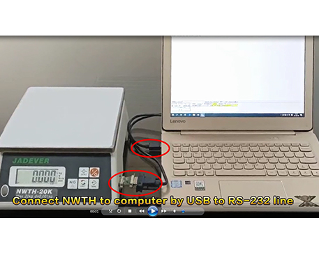 La bilancia jadever NWTH si collega a PC e stampante